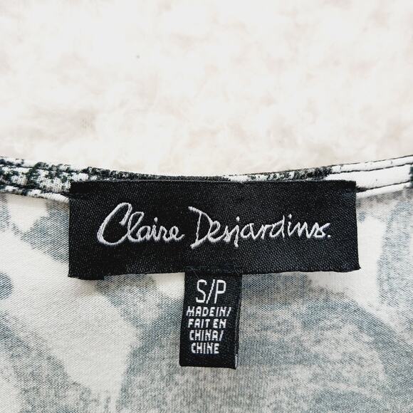 Tunic T-Shirt Size S Black White Daisy Artsy Whimsycore Minimal Soft Grunge Goth - Picture 10 of 10